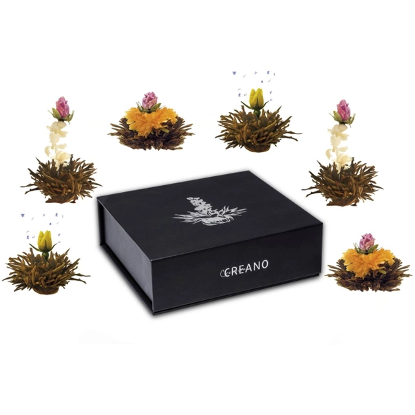 Ceaiuri artizanale - Set Cadou Magnetic Box 6 Blooming Tea Ceai Negru