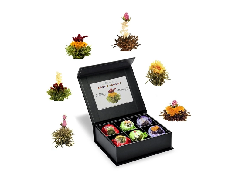 Ceaiuri artizanale - Set Cadou Magnetic Box 3 tipuri de ceai blooming