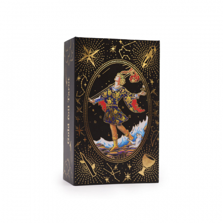 Carti tarot si oracol - Set 78 Carti Tarot, Auriu cu Negru