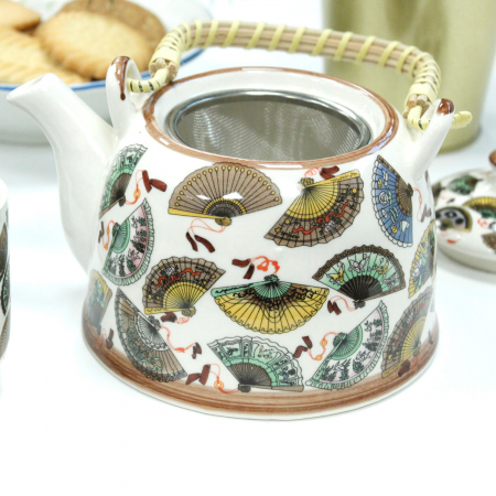 Set Ceainic + 6 Cani din Ceramica cu motive chinezesti [2]