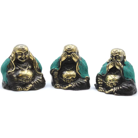 DECORATIUNI - Set de 3 Buddha din Alama