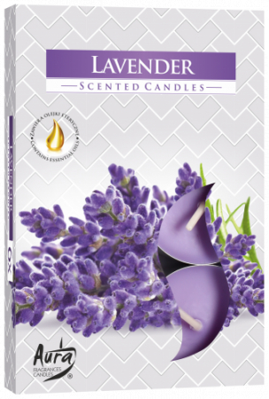 Lumanari - Set 6 Lumanari Parfumate tip pastila, Aroma Lavanda