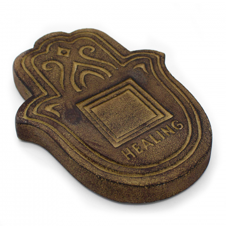 Pulberi - Placa pentru Pulbere Incense din Piatra de Lava Neagra