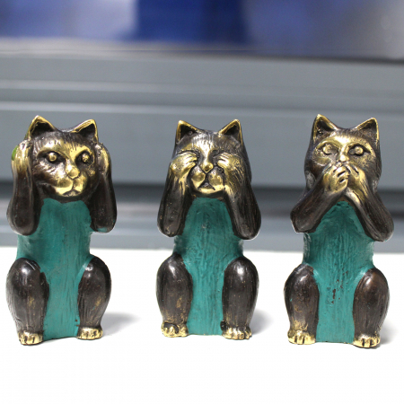 Set Figurine Feng Shui, 3 pisici, 7 cm [1]
