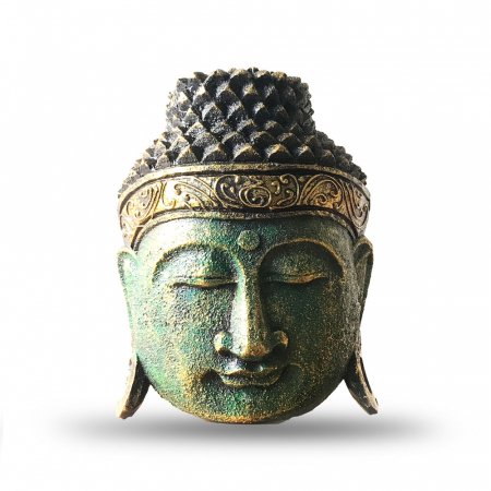 Buddha - Statueta Cap Buddha, 25 cm, Verde