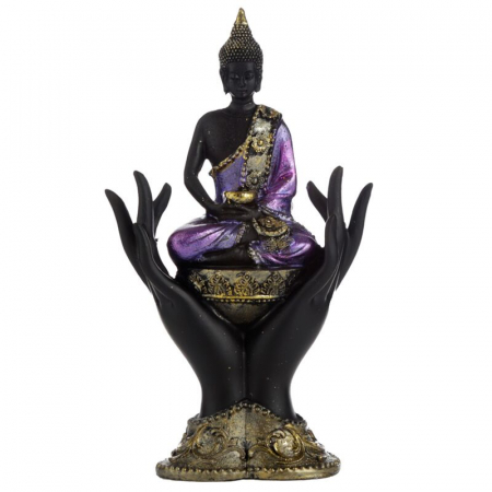 Statui si statuete - Statueta thailandeza Buddha, Mov-Negru