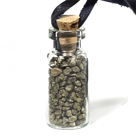 Prosperitate - Sticluta cu Cristale Naturale din Pirita pentru Prosperitate