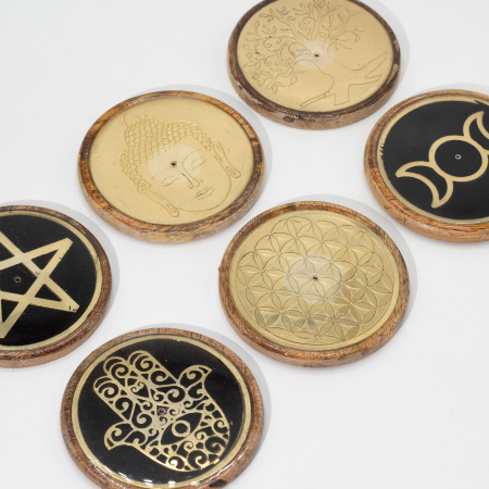 Suport Betisoare Lemn de Mango – Floarea Vietii [2]