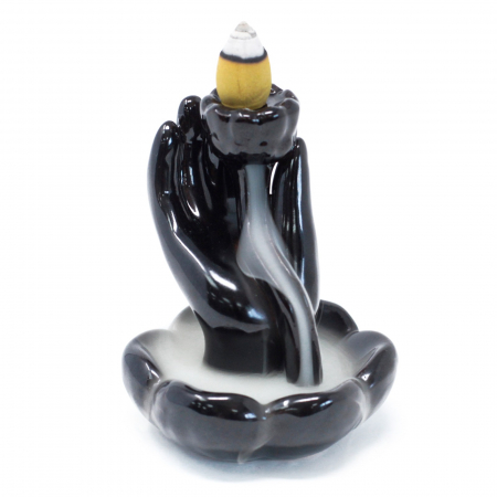 Suporturi si decoratiuni - Suport Conuri Parfumate tip Fantana de Fum, Mana si Floare de Lotus