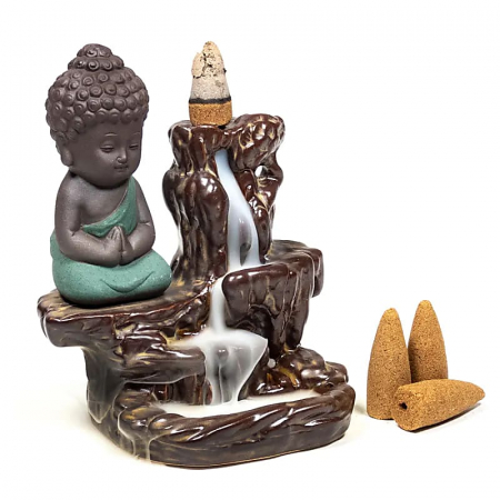 Buddha - Suport Conuri Parfumate tip Fantana de Fum, Micul Buddha