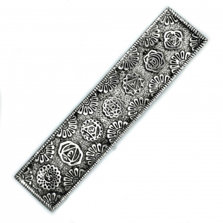 Suporturi si decoratiuni - Suport Betisoare Parfumate - 7 Chakre, Aluminiu, 23 cm