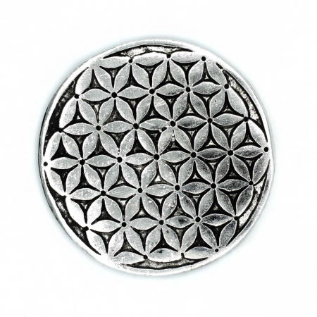 Suporturi si decoratiuni - Suport Betisoare Parfumate - Floarea Vietii, Aluminiu, 11 cm