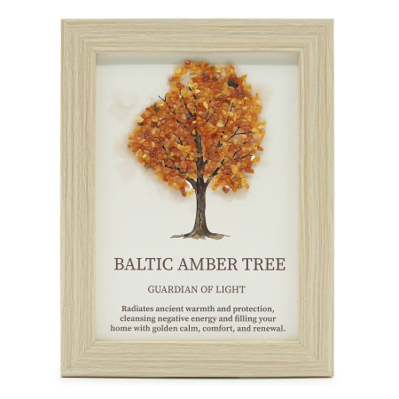 Decoratiuni din cristale - Tablou Arborele Vietii - Chihlimbar Baltic