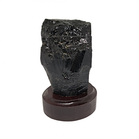 Protectie - Turmalina Neagra pe suport din lemn, Model 2, 500-750 g
