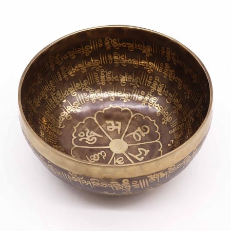 Bol Tibetan cantator cu Argint, Mantra, 16 cm [1]