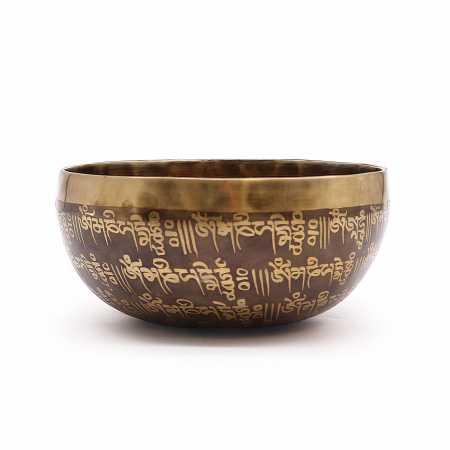 Boluri tibetane - Bol Tibetan cantator cu Argint, Mantra, 16 cm