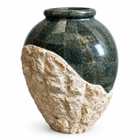 Decoratiuni din cristale - Vaza din Serpentina Naturala 50x30 cm