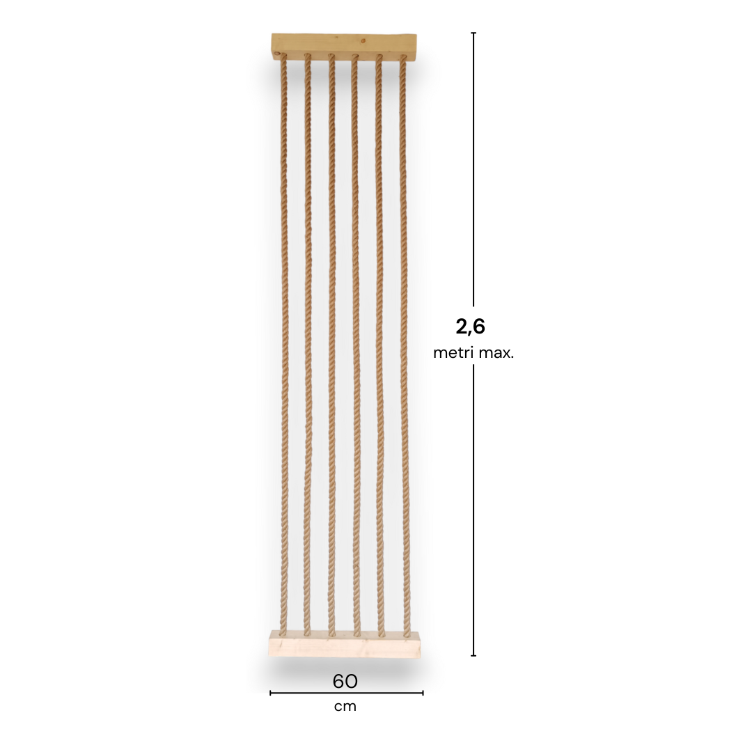 LINIO separator camera din franghii si lemn, decor perete, balustrada scara, tavan decorativ [7]