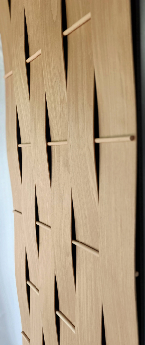 Panou decorativ UNDA, din furnir lemn si placaj MDF negru [2]
