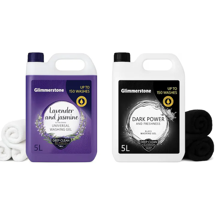 Detergent Gel Premium Glimmerstone Germania Lavanda si Iasomie 5 litri +Detergent Gel Rufe haine Negre Premium 5 litri 300 spalari [1]