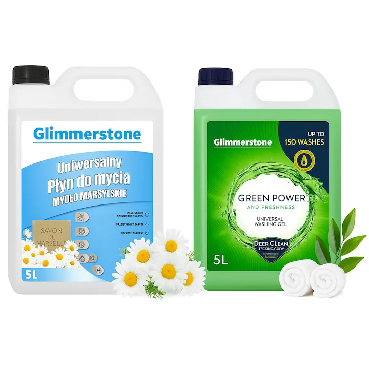Detergent Gel Rufe Premium Universal 5 litri 150 spalari +Detergent Universal pentru parchet, gresie, baie, mobila cu miros de sapun de Marsillia Italia 5 litr [1]