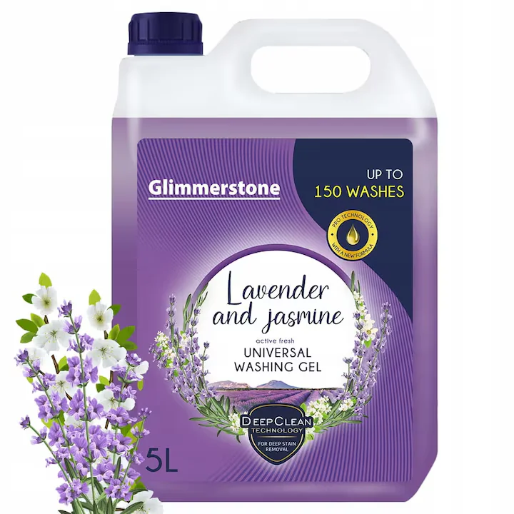 Detergent gel universal Glimmerstone, 15 litri, set 3 buc, lavandă și iasomie, 450 spălări [2]