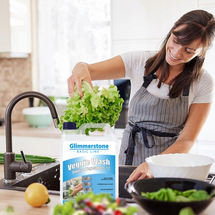 Detergent Natural 100% pentru spalarea fructelor si a legumelor 5L -este utilizat pentru a indeparta reziduurile de pesticide, ingrasaminte si contaminanti din fructe si legume -Nu are gust sau miros [3]