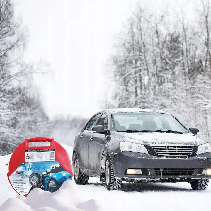 Lanturi de zapada pentru roti 205/45R16 215/40R16 205/40R17 antiderapante nr. 70-Setul contine-Manusi Instructiuni Covoras pentru genunchi Lant x2 buc. Material: otel Dimensiunea zalelor lantului de z [4]