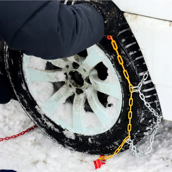 Lanturi de zapada pentru roti 205/45R16 215/40R16 205/40R17 antiderapante nr. 70-Setul contine-Manusi Instructiuni Covoras pentru genunchi Lant x2 buc. Material: otel Dimensiunea zalelor lantului de z [6]