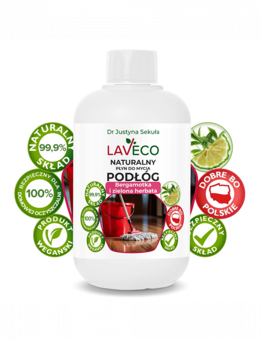 Solutie concentrata Naturala pentru curățarea podelei -  bergamota si ceai verde 0.5 l [2]