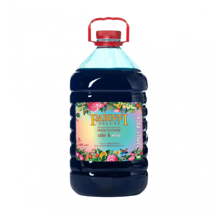Pachet 3x5 L Detergent FabinniDeluxe SprinG+Fresh+dozator cadou+transport gratuit! [2]