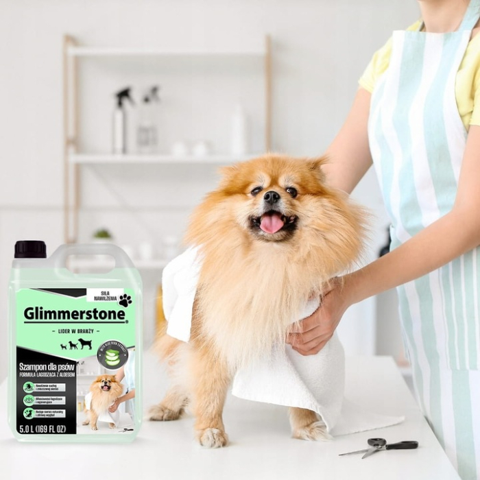 Sampon pentru caini Fabinni Deluxe, 5L, cu extract de aloe vera, pentru toate tipurile de blana si piele, inodor [6]