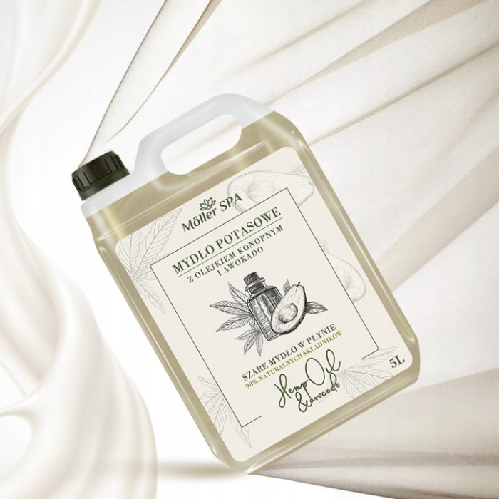 Sapun Natural pentru maini si corp cu Potasiu, ulei de Cannabis si avocado 5 litri-98% ingrediente naturale-Sapunul de potasiu este cunoscut pentru blandetea sa, fiind ideal pentru ingrijirea pielii s [9]