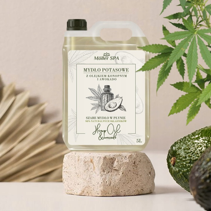 Sapun Natural pentru maini si corp cu Potasiu, ulei de Cannabis si avocado 5 litri-98% ingrediente naturale-Sapunul de potasiu este cunoscut pentru blandetea sa, fiind ideal pentru ingrijirea pielii s [7]