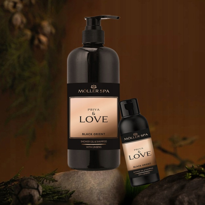 Set cadou pentru El -Setul Priya and Love este un set cadou unic care combina eleganta, luxul si ingrijirea excelenta-Sampon si gel de dus nutritiv cu ginseng-Odorizant cu parfum de oud-Lumanare parfu [6]