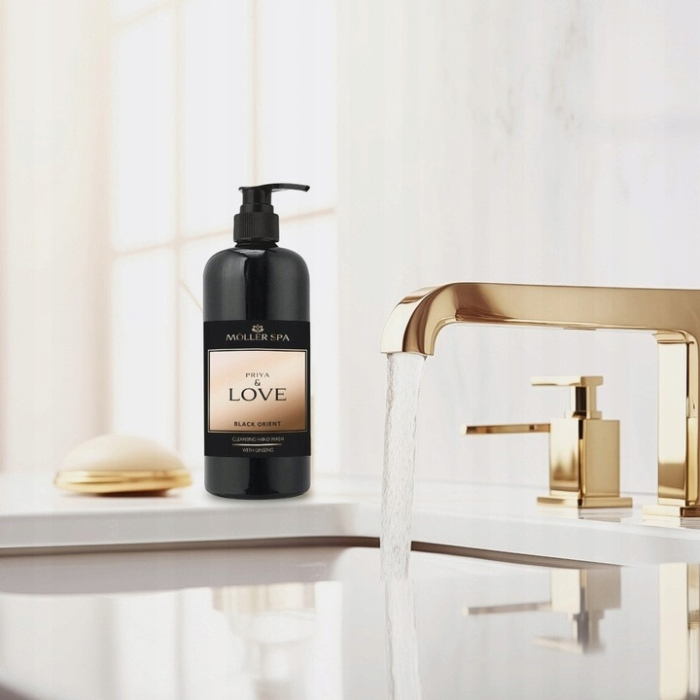 Set cadou pentru El -Setul Priya and Love este un set cadou unic care combina eleganta, luxul si ingrijirea excelenta-Sampon si gel de dus nutritiv cu ginseng-Odorizant cu parfum de oud-Lumanare parfu [2]