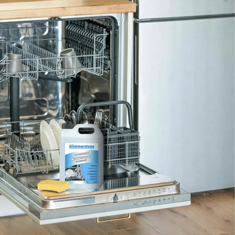 Set tablete pentru masina de spalat vase Bresh 12 in 1 100 buc + agent de clatire Glimmerstone 5L, multicolor [3]