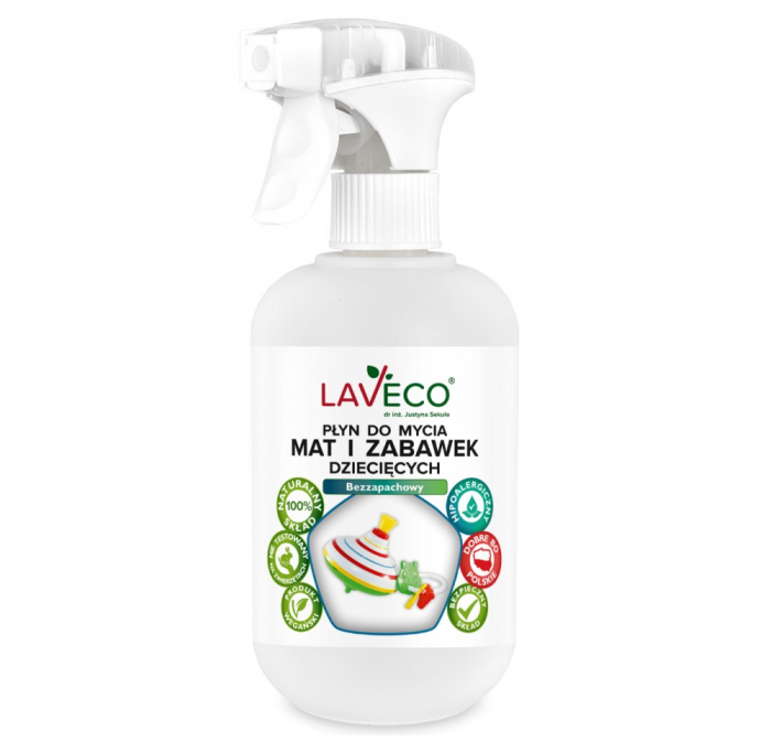 Solutie Bio (100%naturala)pentru curatarea spatiilor de joaca pentru copii - pentru curățarea covorașelor și jucăriilor fara parfum- 0,5 l - fara parfum-LavEco [2]