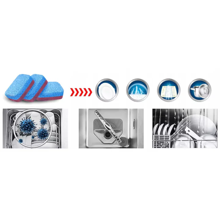 Tablete pentru masina de spalat vase Bresh 12 in 1, 100 buc, inlaturare grasimi, protectie depuneri calcar [5]
