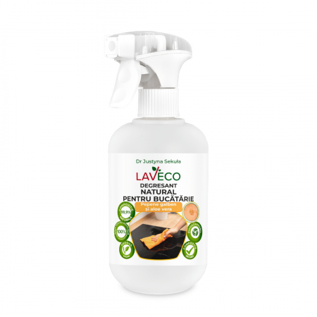 Produse BIO - Degresant Bucatarie Bio  (solutie naturala)  -eficient pt grasime-0.5 L-LavEco