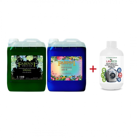 PRODUSE - Detergent Gel Universal 2x5 L Fabinni Deluxe (200 spalari)+1 Solutie Bio pentru curatarea masinii de spalat rufe!+transport gratuit
