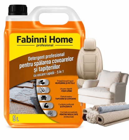 Produse pentru masini - Detergent pentru aspiratoare injectie-extractie Premium- 5 litri- un produs profesional conceput pentru indepartarea murdariei tipice de pe covoare si tapiterie