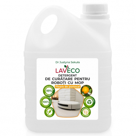 Produse BIO - Detergent pentru aspirator Robot cu Mop 2 litri Universal compatibil cu oricare Robot cu Mop- Bio(100%Natural-sigur pt copii si animale cu miros de portocale +o pipeta pt o dozare usoara-400 spalari