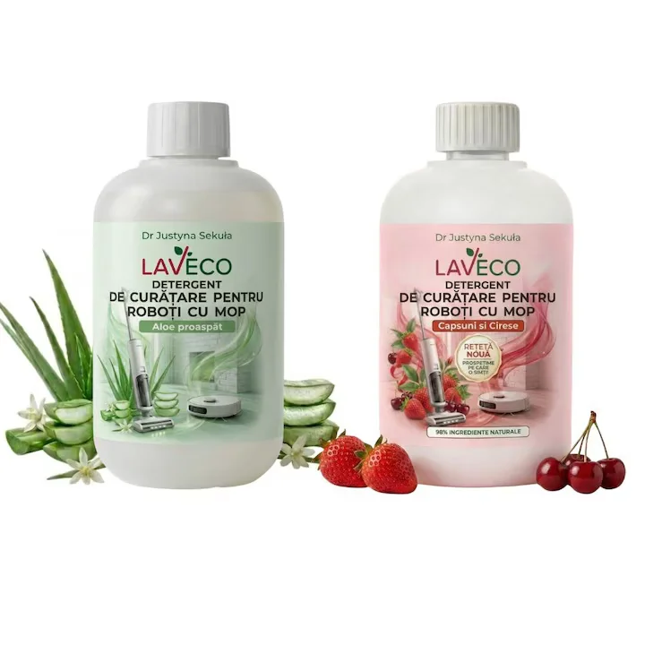 Produse Curatenie - Detergent pentru Aspirator Robot cu Mop compatibil cu orice Robot-formula noua cu parfum mai intens!- hipoalergenic! 2 X 0, 5 L