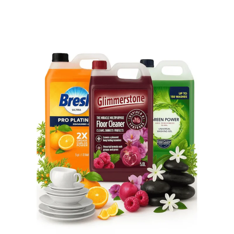 Pachete Avantajoase - Detergent Rufe Gel Premium 5 litri +Detergent Universal parchet, gresie inspirat din parfumul Euphoria K.Klein 5 litri+Detergent Vase Portocale 5 litri