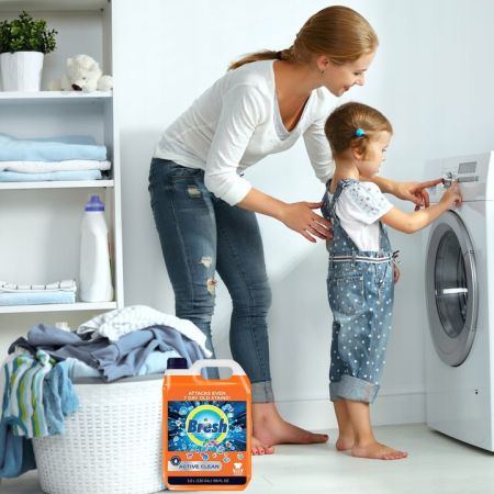 Detergent Rufe Universal Automat Bresh Germania 4x5 litri -Acest produs este conceput pentru spalarea hainelor albe si colorate. Ingredientele sale protejeaza fibrele de deteriorare, incaruntire si de [3]