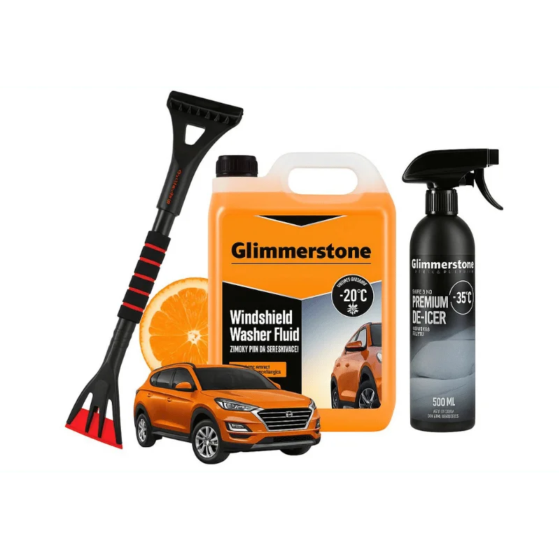 Produse pentru masini - Lichid de parbriz pentru iarna - 20 Grade - ETANOL + Perie pentru zăpadă și îngheț +Solutie degivrare pentru parbrizgeamoglinzi