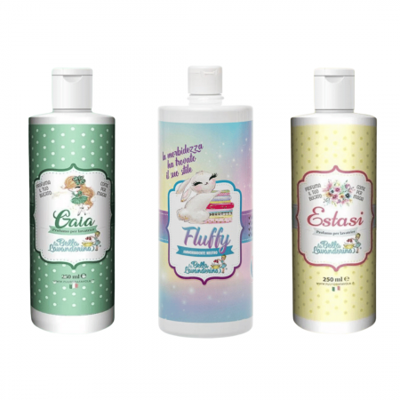 Esente parfum rufe - Pachet 2X250 ml (100 spalari) Esente parfum Rufe + Balsam Fluffy 1 litru cu miros neutru pentru haine mai pufoase!