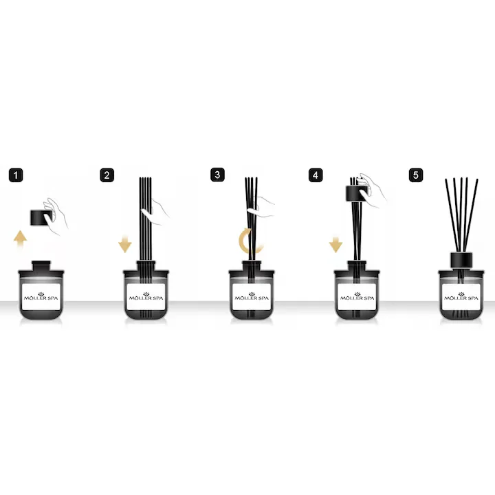 Pachet Cadou Pt femei Cutie cu 4x250 ml Parfum de camera cu betisoare Premium-Scandal, BlackBerry, White Musk si Orange-Eleganta si Rafinament in fiecare sticl [4]