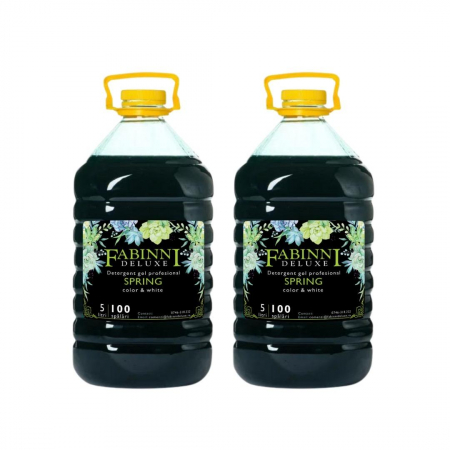 PRODUSE - Pachet Detergent Fabinni Deluxe 2X5 l Spring+dozator cadou+transport gratuit!